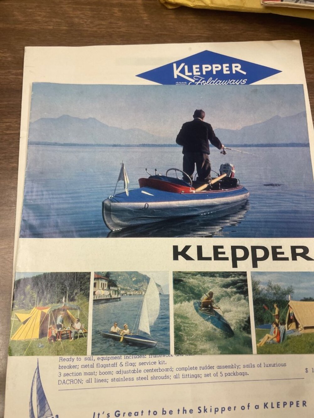 Vintage Klepper Foldaway Aerius Flagship Folding Boat Double-Seater With Sailing